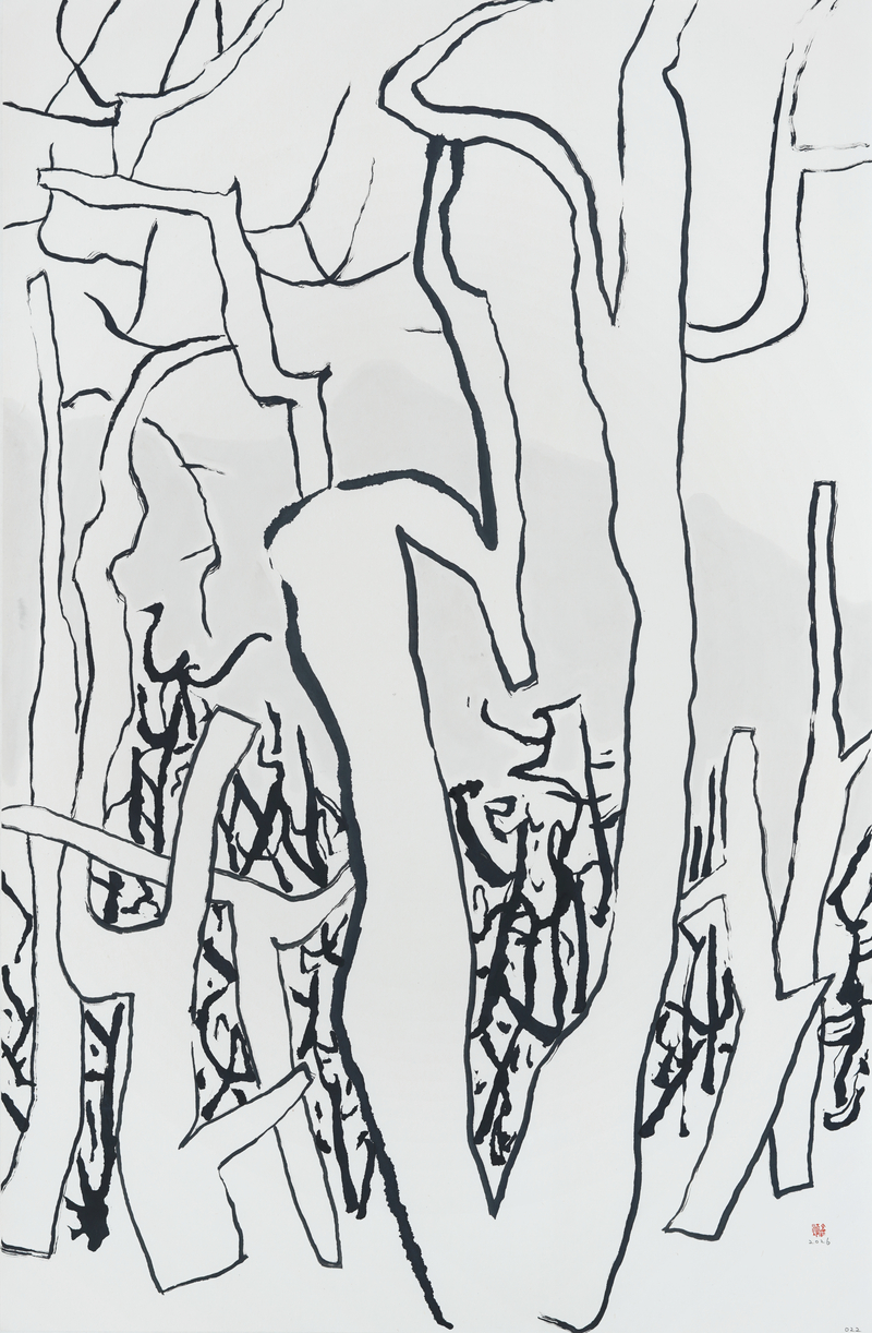장병언, structure landscape 022, ink_on_paper, painting, 2026
